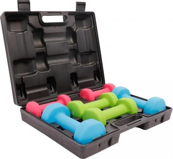 Produktbild Gorilla Sports Hantelkoffer (2 x 2 kg, 2 x 3 kg, 2 x 1 kg)