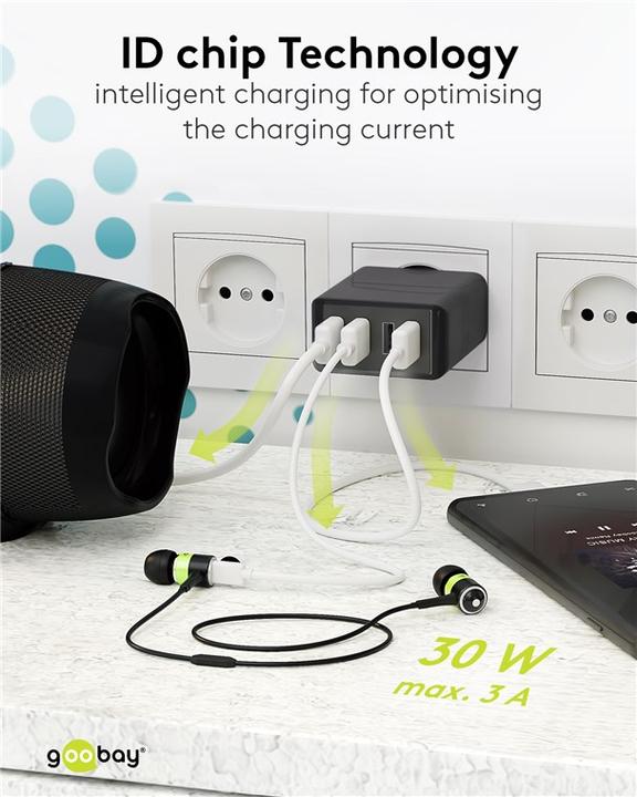 Immagine prodotto Goobay Caricatore a 4 vie (30 W)