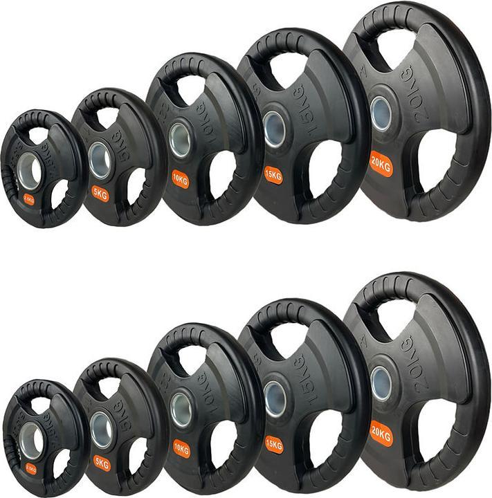 Produktbild FlexAthletix Hantelscheiben Set 50mm (2 x 2.5 kg, 2 x 5 kg, 2 x 10 kg, 2 x 15 kg, 2 x 20 kg)