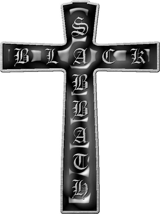 Produktbild Black Sabbath Kreuz Abzeichen Emaille