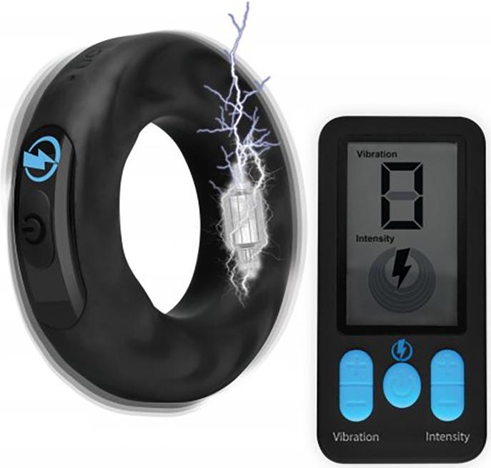 Produktbild Zeus Electrosex 5X E-Stim Pro Silicone Vibrating Cock Ring + Remote (7.60 cm)