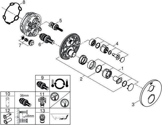 Image du produit Grohe Mitigeur thermostatique de bain Grohtherm