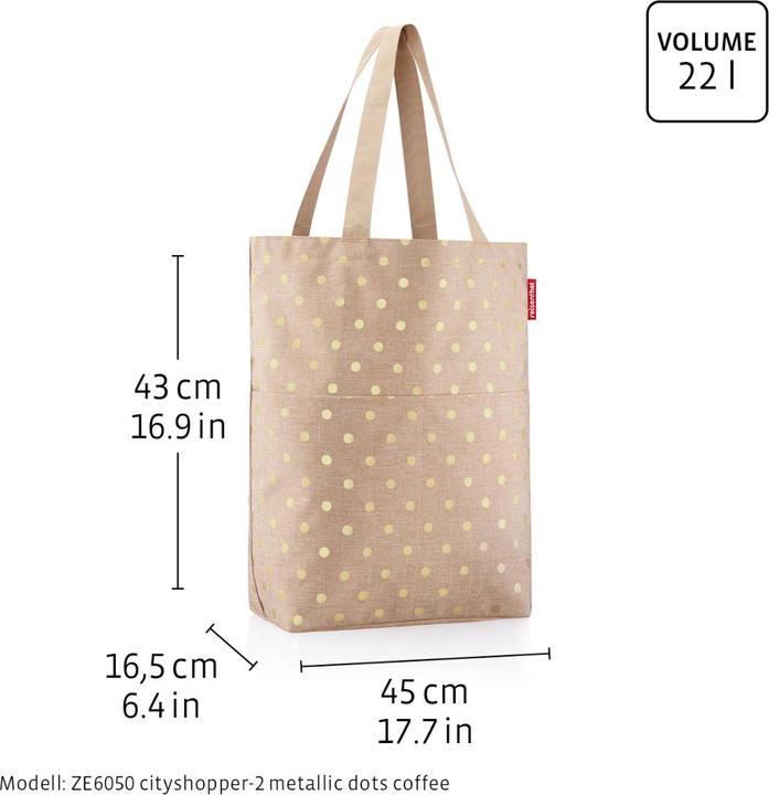 Produktbild reisenthel cityshopper 2 set #1 metallic dots coffee