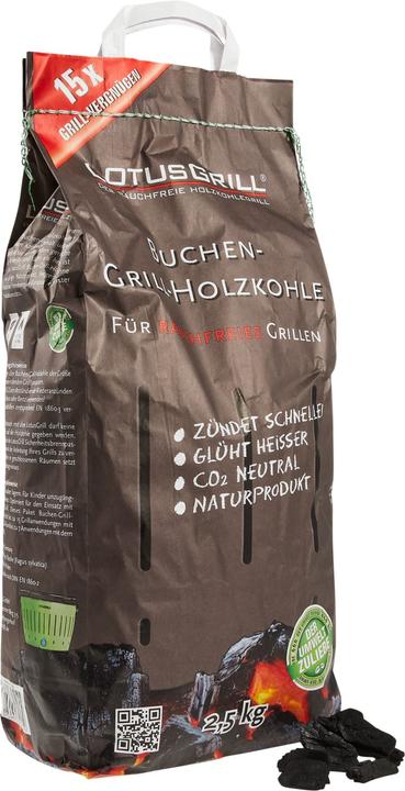 Actual product image LotusGrill Beech charcoal (2.50 kg)