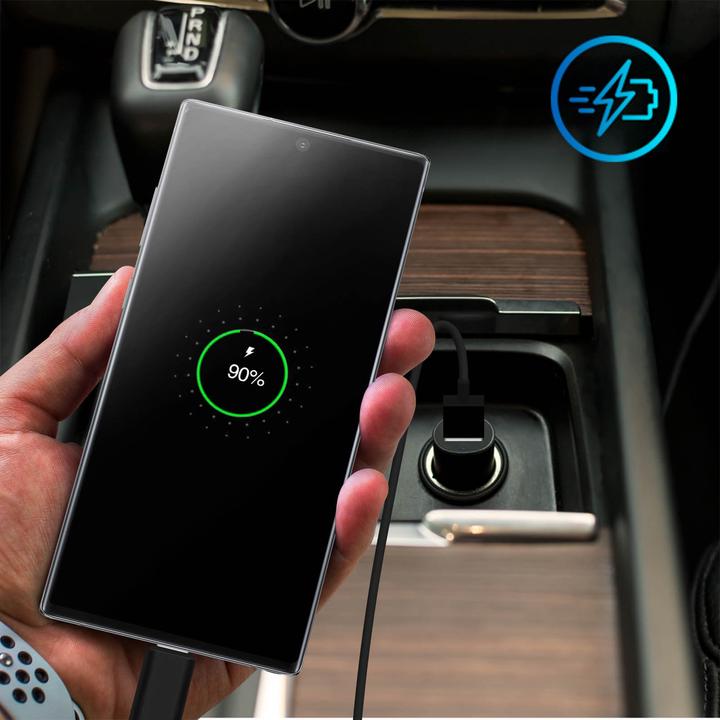 Actual product image Forever Charging adapter, cigarette lighter with USB-C charging cable