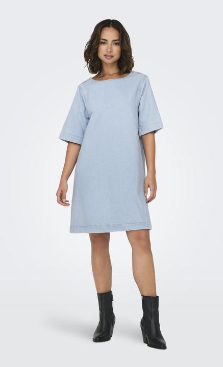 Image du produit Only Coupe volumineuse Col rond Robe courte Robe en jean (XS)