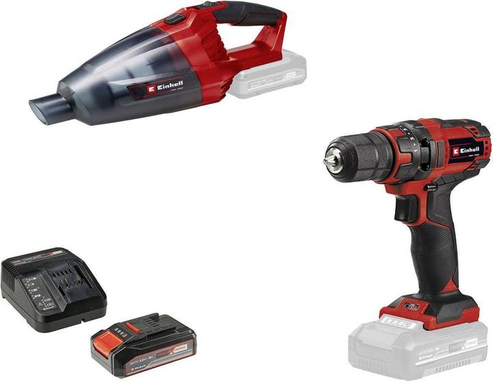 Einhell TC-CD 18/35+TE-VC 18 (1x2,5Ah) 4326596 Werkzeugset Akkugeräte (Akkubetrieb)