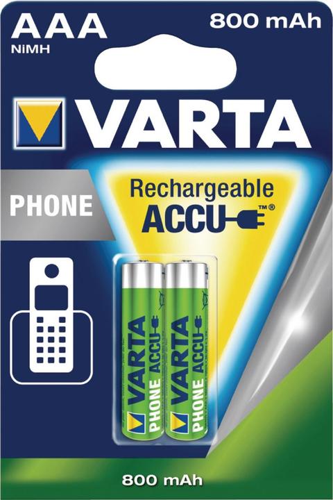 Image du produit Varta Recharger le téléphone d'Accu (2 pcs, AAA, 800 mAh)