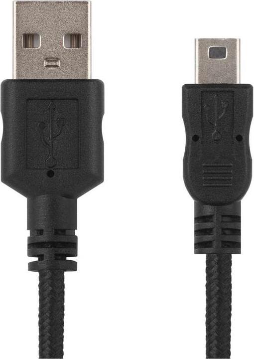 Emos USB cable 2.0 A plug - Mini B plug 2m, black (2 m, USB 2.0)