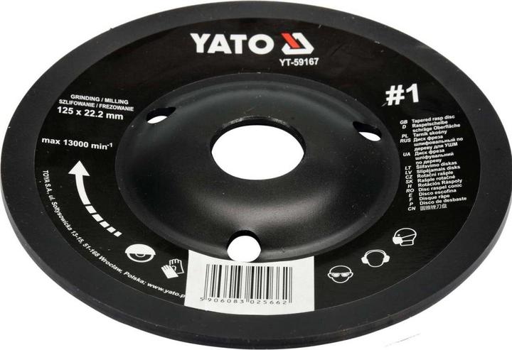 Produktbild Yato Profi Raspelscheibe für Winkelschleifer 125mm Nr1