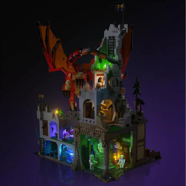 Light my bricks LMB 2.0 Kit d'éclairage LED pour LEGO 21348 Dungeons & Dragons : La Saga du Dragon Rouge
