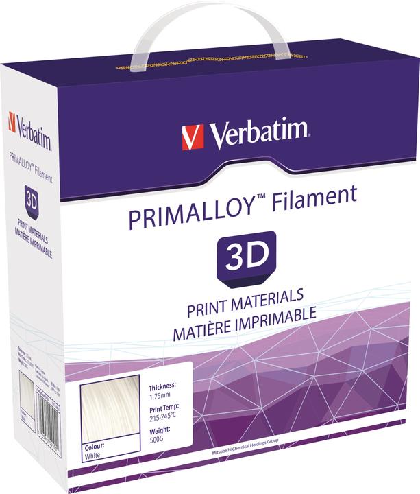 Actual product image Verbatim Primalloy Filament (Primalloy, 1.75 mm, 500 g, White)