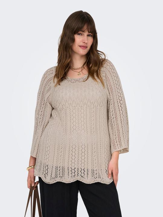 Produktbild Only Normal geschnitten Rundhals Plus Pullover Strickpullover (L)