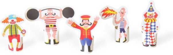 Actual product image Pukaca Paper finger puppet set. 8 Circus (8 x)