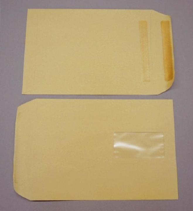 Produktbild Blanke Versandtaschen B5 90g/qm selbstklebend Fenster VE=500 St. braun (500 x)