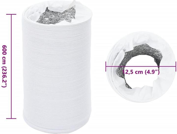 Produktbild VidaXL Lüftungsschlauch und PVC 6 m Ø12,5 cm