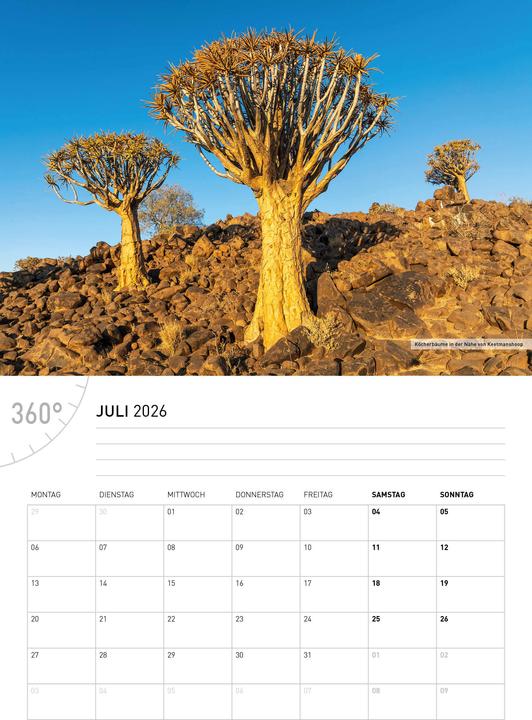 Actual product image NamibiaBrochure calendar2026 (German)