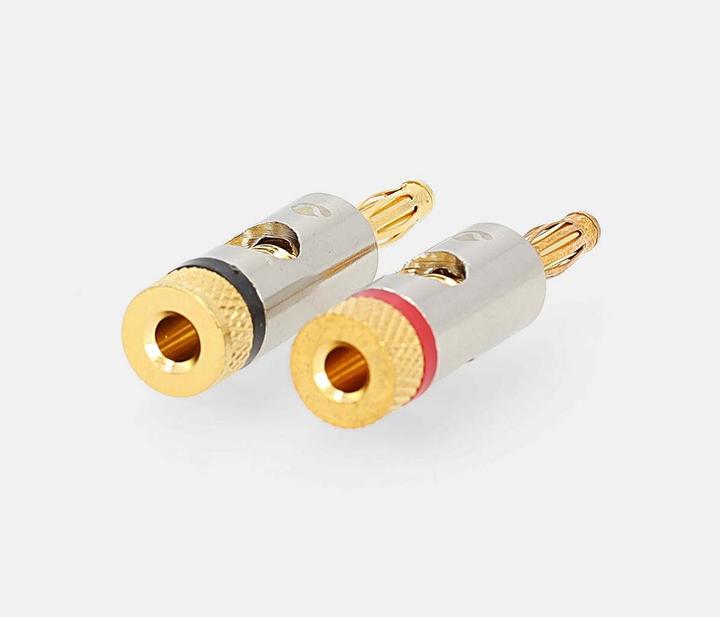 Produktbild Nedis Bananenstecker Stecker Vergoldet 2 Stück Aluminium Metall Gold