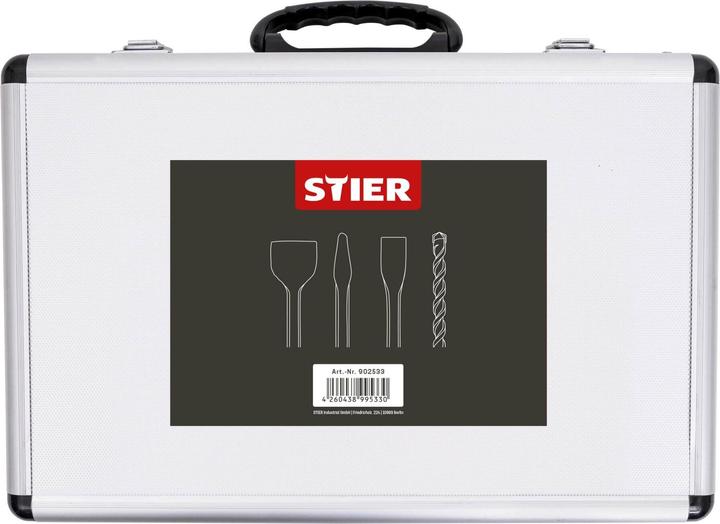 Actual product image Stier Jeu de forets et de burins SDS-Plus, 17 pièces (6 mm, 8 mm, 10 mm, 12 mm)