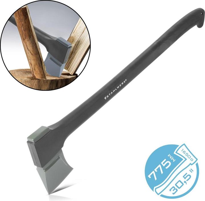 Image du produit Stahlwerk Hache Ca-775 St 775 mm Hache Forestière En Acier Au Carbone Avec Manche En Fibre De Verre