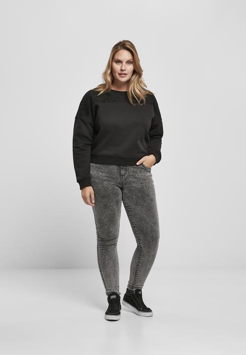 Produktbild Urban Classics Ladies Short Oversized Lace Inset Crew (L)