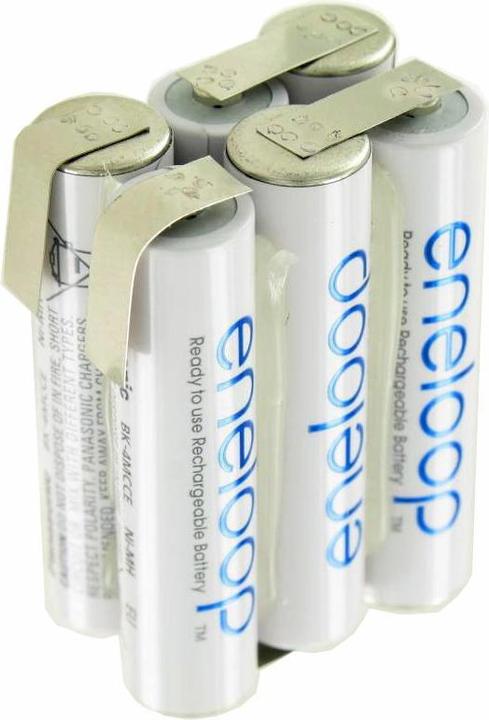 Panasonic Akku Eneloop Akku AAA F2x3 6/BK-4MCCE mit Lötfahne (6 Stk., 800 mAh, Akku)