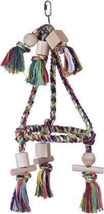 Actual product image Nobby Cage Toy, pyramid cotton with wooden blocks