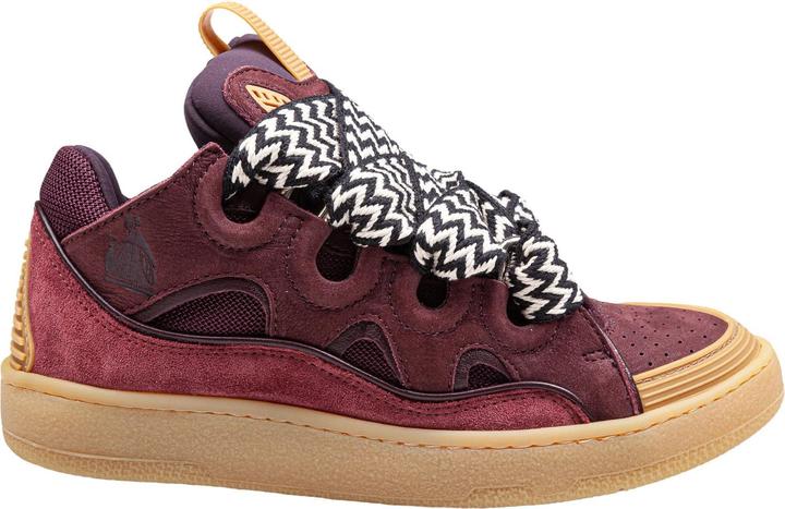 Produktbild Lanvin curb suede and fabric sneaker color bordeaux (42)