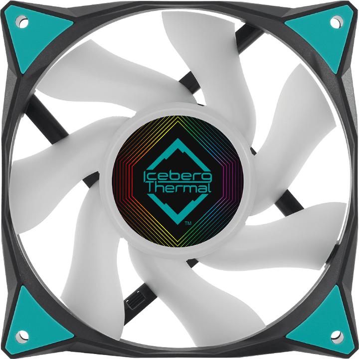 Actual product image Iceberg Thermal IceGALE ARGB computer case fan 12 cm Black 1 piece(s) (120 mm, 1 x)