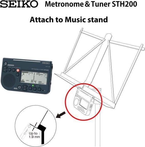 Produktbild Seiko Metronom STH-200 mit Stimmgerät-Funktion mit Tuch