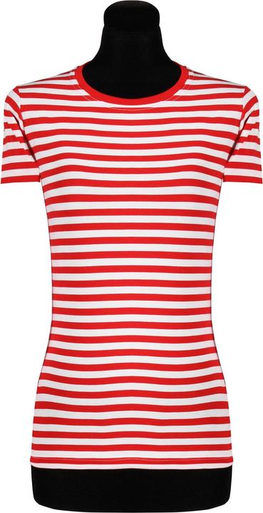 Actual product image Thetru Damen Ringelshirt kurzarm rot-weiss – alltagstauglich (XS)