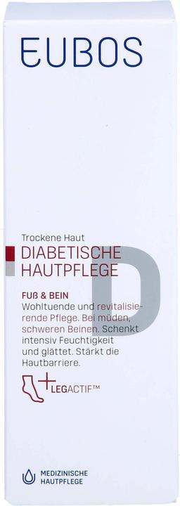 Actual product image Eubos Diabetic Skin Care Foot + Leg, 100 ml Cream (Foot bath, 100 ml)