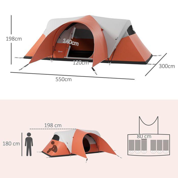 Produktbild Swisshandel24 Tunnelzelt, Campingzelt, Wasserabweisend Familienzelt für 6 Personen, Festivalzelt mit Fenster, Trag (Tunnelzelt, 6 Personen)