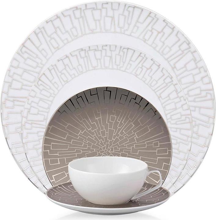 Actual product image Rosenthal Bowl 19 cm - TAC Gropius Skin Platinum (19 cm, 1.70 l, 1 x)