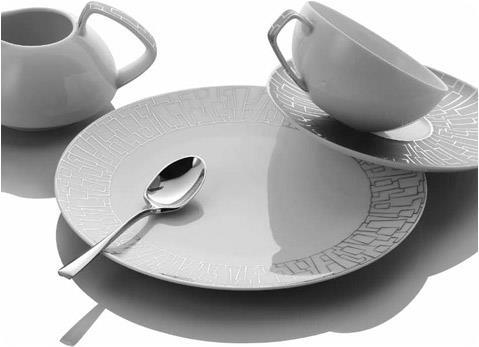 Actual product image Rosenthal Bowl 19 cm - TAC Gropius Skin Platinum (19 cm, 1.70 l, 1 x)