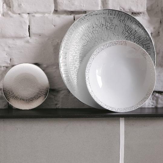 Actual product image Rosenthal Bowl 19 cm - TAC Gropius Skin Platinum (19 cm, 1.70 l, 1 x)