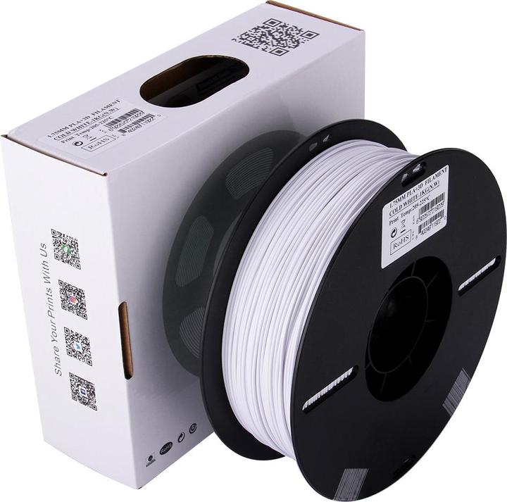Image du produit eSUN PLA+ Blanc froid 1.75mm 1Kg (PLA+ LECTURE, 1.75 mm, 1000 g, Blanc)