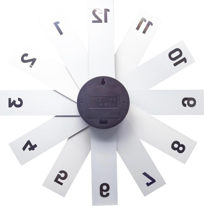 Produktbild Nextime Wanduhr Plexi Ø 40 cm, Grau/Schwarz/Weiss (40 cm)