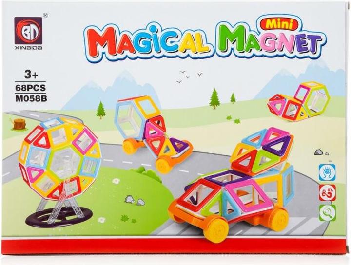 Ikonka Magnetische Bausteine MAGICAL MAGNET MINI 68 SETS 3+