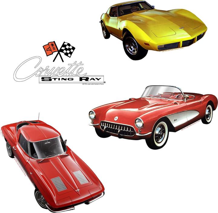 Actual product image Chevrolet Corvette Deluxe Stickers (Pack of 50)
