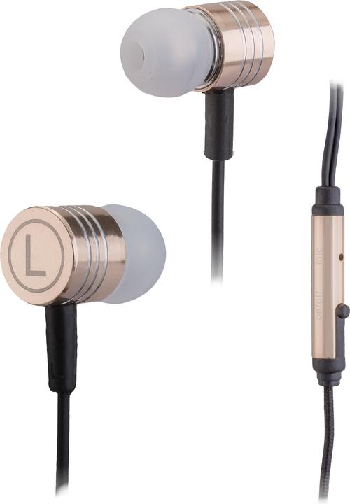 Peter Jäckel IN-EAR Headphone Gold mit 3.5mm Klinkenanschluss (Kabelgebunden)