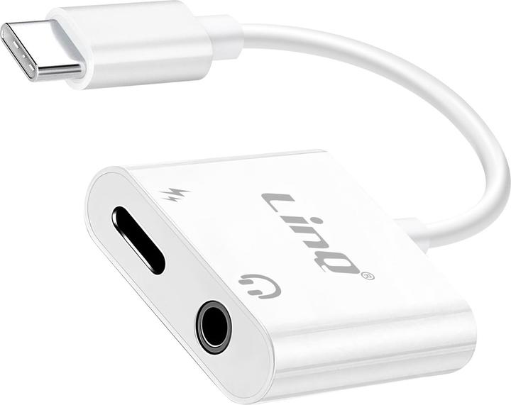 Produktbild LinQ USB-C / 3.5mm + USB-C Lade- und Audioadapter (USB Typ C, 3.5mm Klinke)
