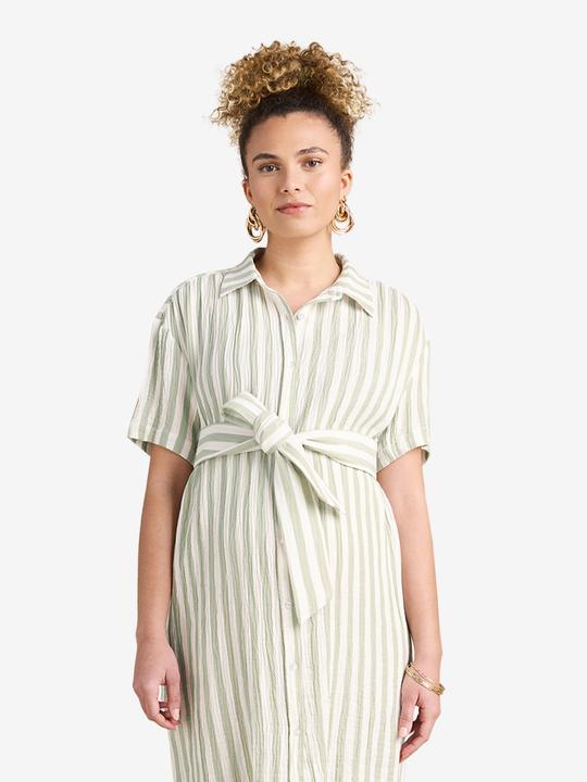 Image du produit Envie de Fraise Robe chemise de grossesse et d'allaitement à larges rayures (42)