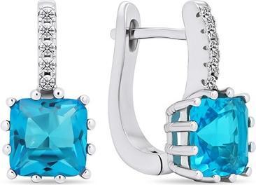 Actual product image Brilio Silver - Original silver earrings with lightue zircons EA670WAQ
