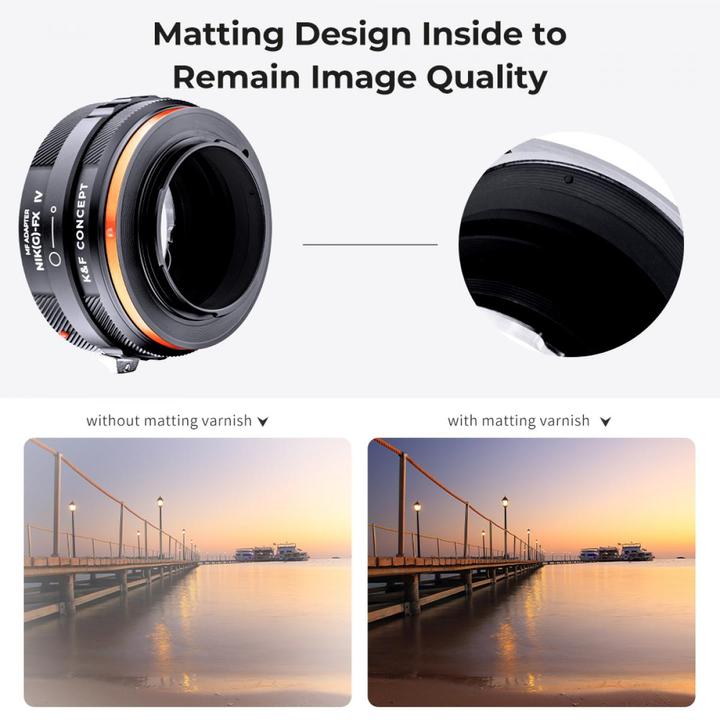 Actual product image K&F Concept High Precision Lens Adapter Mount, NIK (G)-FX IV PRO