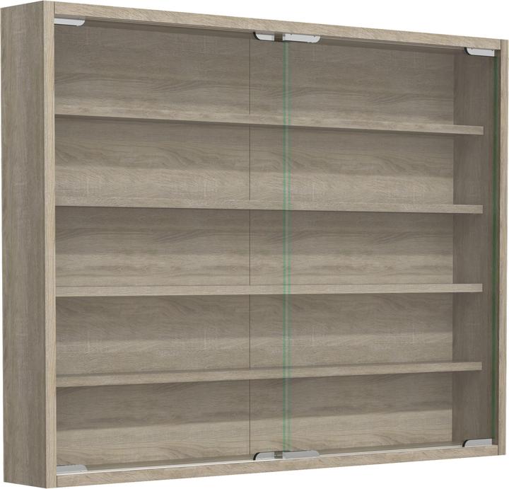 Actual product image VCM Wooden Glass Hanging Display Case Wall Display Case Collectors Deco Showcase Agisa L (77 x 10 x 60 cm)