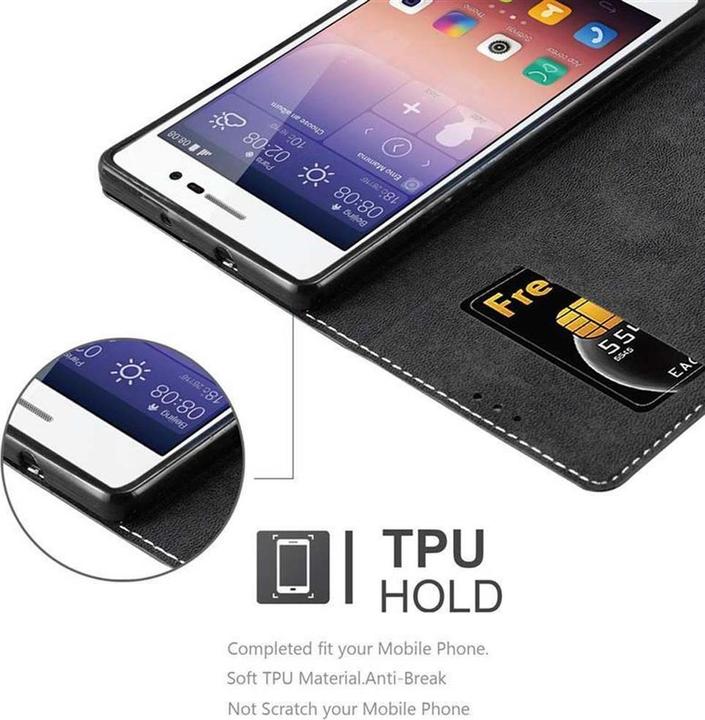 Productafbeelding Cadorabo Boek X Portemonnee Hoesje (Huawei Ascend P7)