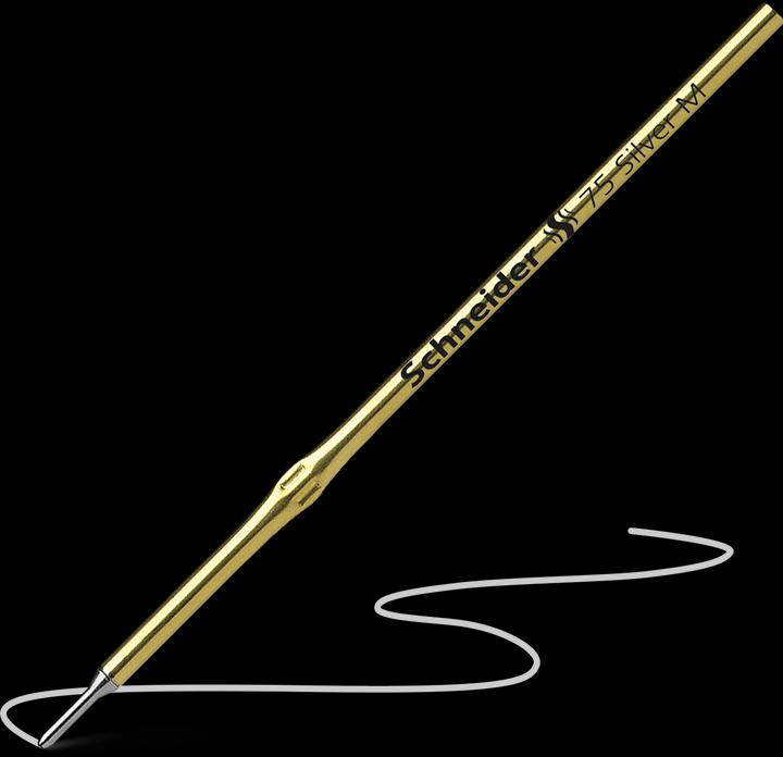 Actual product image Schneider Ballpoint refill Express 75 Line width: 0.6 mm Writing colour: silver (Refill unit, Silver, 0.60 mm)