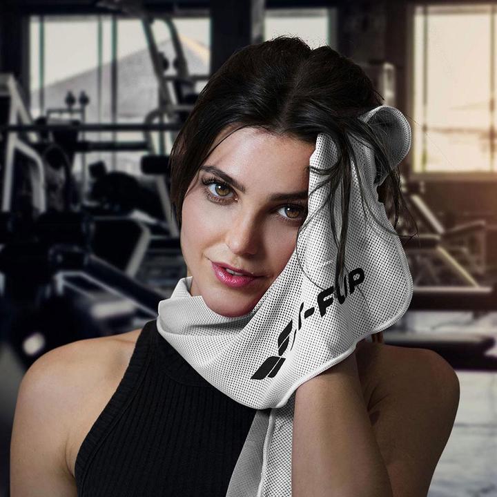 Immagine prodotto Fit-Flip Airflip Towel Kühlhandtuch Mikrofaser mit Tasche 100x30cm (100 x 30 cm)