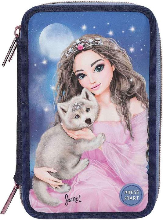 Produktbild Magni Depesche TOPModel Federtasche LED WOLF 3-Fach gefüllt 7,5x13x20cm